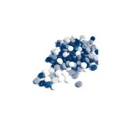 Glassteentjes minidots - 25 gram - mix zwart wit