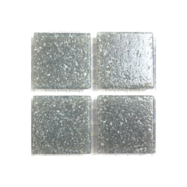 Glassteentjes 2x2 cm - 25 stuks - donker grijs