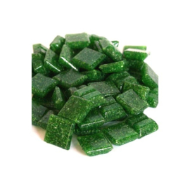 Glassteentjes 1x1 cm - 100 stuks - olijfgroen