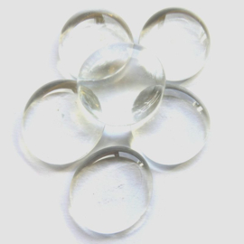 Glassteentjes  XL rond - 3 stuks - transparant