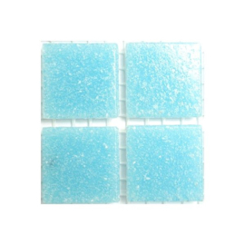 Glassteentjes 2x2 cm - 25 stuks - aqua blauw