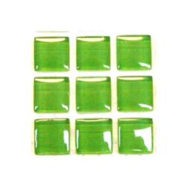 Glassteentjes 1x1 cm - 80 stuks - groen