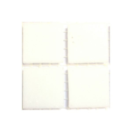 Glassteentjes 2x2 cm - 25 stuks - mat wit