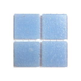 Glassteentjes 2x2 cm - 25 stuks - licht blauw