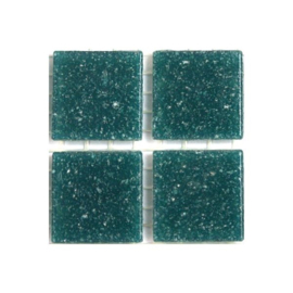 Glassteentjes 2x2 cm - 25 stuks - donker zeegroen