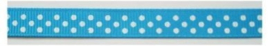 Lint - stipjes - blauw - 10mm - 1 meter