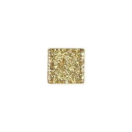 Glassteentjes 1x1 cm - 75 stuks - glitter goud