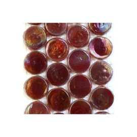 Glassteentjes  rond 18 mm - 10 stuks - rood