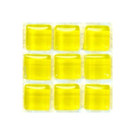 Glassteentjes 1x1 cm - 80 stuks - geel