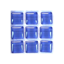 Glassteentjes 1x1 cm - 80 stuks - blauw