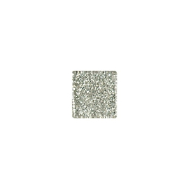 Glassteentjes 1x1 cm - 75 stuks - glitter zilver