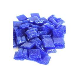 Glassteentjes 1x1 cm - 100 stuks - blauw 2