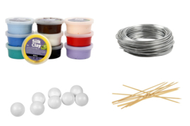 Groot knutselpakket Silk Clay - Dol Dwaze Dieren Basis -  voor 1 tot 25 personen
