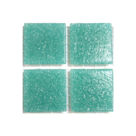 Glassteentjes 2x2 cm - 25 stuks - zeegroen