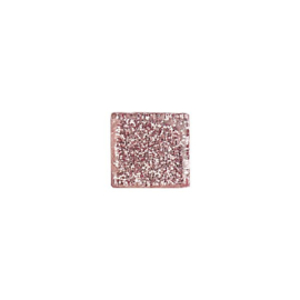 Glassteentjes 1x1 cm - 75 stuks - glitter licht roze