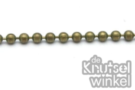 ballchain brons - 2 mm - 1 meter