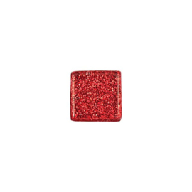 Glassteentjes 1x1 cm - 75 stuks - glitter rood