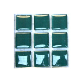 Glassteentjes 1x1 cm - 80 stuks - donker zeegroen