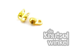 ballchain goud - 1,5 mm - kalotjes 4 stuks