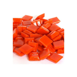 Glassteentjes 1x1 cm - 100 stuks - oranje