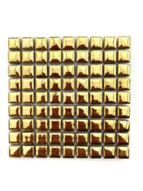 Steentjes luxe 1x1 cm - 81 stuks - goud