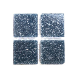 Glassteentjes 2x2 cm - 25 stuks - donker denimblauw