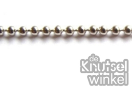 ballchain zilver - 1 mm - 1 meter