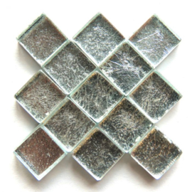 Glassteentjes luxe 1x1 cm - 50 stuks - zilverfolie