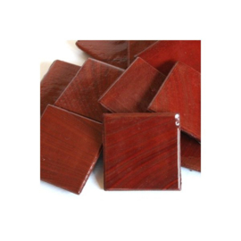 Glassteentjes 2x2 cm - 25 stuks - bordeaux rood