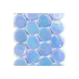 Glassteentjes  rond 18 mm - 10 stuks - blauw
