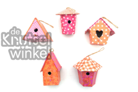 Vogelhuisjes klein - set van 6