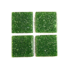 Glassteentjes 2x2 cm - 25 stuks - olijfgroen