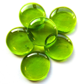 Glassteentjes  XL rond - 3 stuks - groen