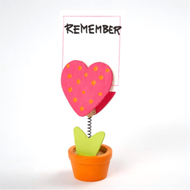 Houten bloempotjes met clip - set van 5 stuks