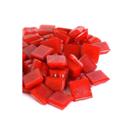 Glassteentjes 1x1 cm - 100 stuks - rood