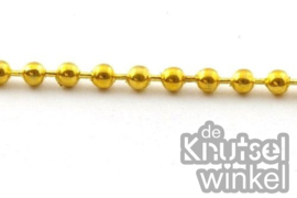 ballchain goud - 1,5 mm - 1 meter