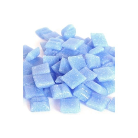 Glassteentjes 1x1 cm - 100 stuks - licht blauw