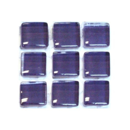Glassteentjes 1x1 cm - 80 stuks - donker paars
