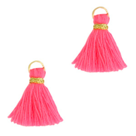 Ibiza-stijl flosjes 2 cm - hot pink - 2 stuks