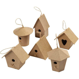 Vogelhuisjes klein - set van 6