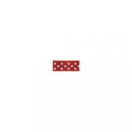 Lint - stipjes - rood - 10mm - 10 meter