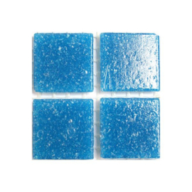 Glassteentjes 2x2 cm - 25 stuks - donker turquoise