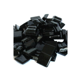 Glassteentjes 1x1 cm - 100 stuks - zwart