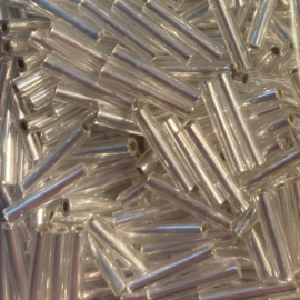 Glazen staafjes 10 mm - zilver