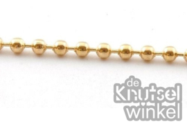 ballchain rosé goud - 1,5 mm - 1 meter