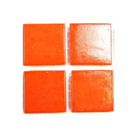 Glassteentjes 2x2 cm - 25 stuks - oranje