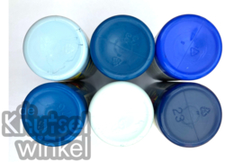 Acrylverf - set blauw - 6x 59 ml