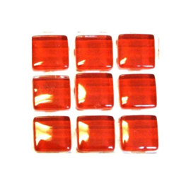 Glassteentjes 1x1 cm - 80 stuks - rood