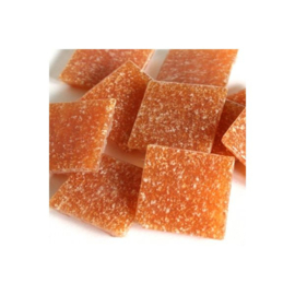 Glassteentjes 2x2 cm - 25 stuks - terracotta