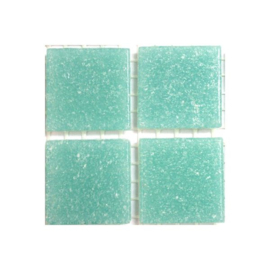 Glassteentjes 2x2 cm - 25 stuks - licht zeegroen